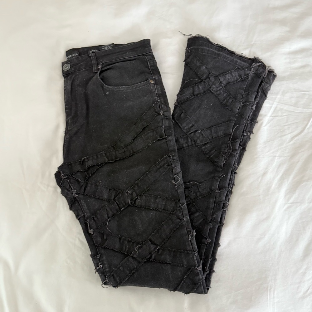 Stacked Black Jeans for Men